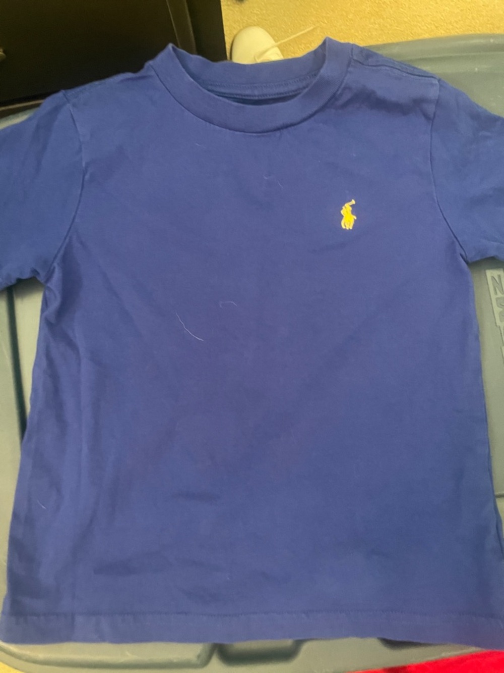 Ralph Lauren Short Sleeve Crew Tee in Royal Blue with Yellow Pony